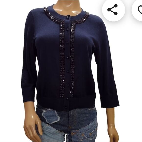 NWT Kate Spade New York Beaded Cardigan Sweater Size XS - Picture 1 of 12